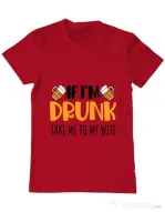 Tricou ADLER barbat Take me to my wife Rosu