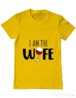 Tricou ADLER barbat I am the wife Galben