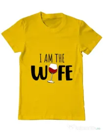Tricou ADLER barbat I am the wife Galben
