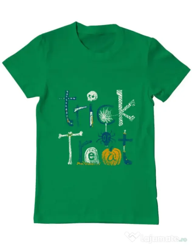 Tricou ADLER barbat Trick or Treat Verde mediu
