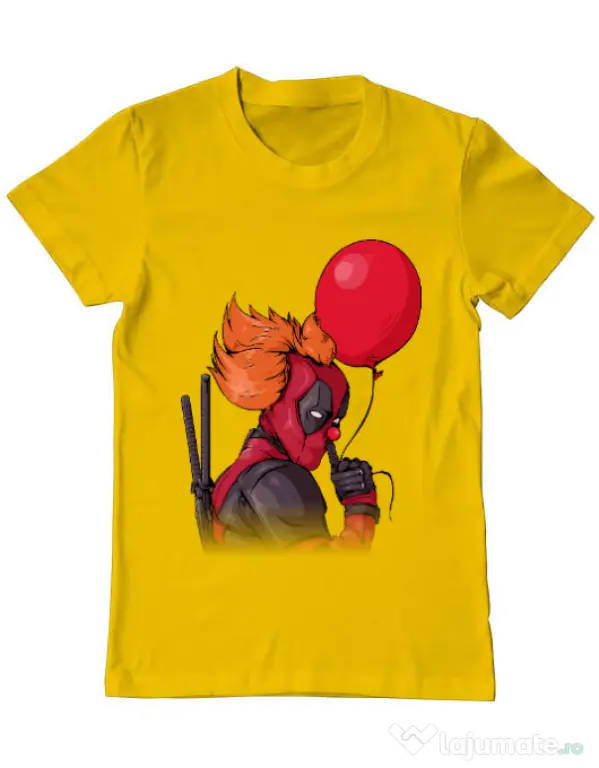 Tricou ADLER barbat IT is Deadpool Galben