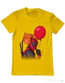 Tricou ADLER barbat IT is Deadpool Galben