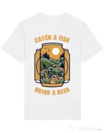 Tricou STANLEY STELLA barbat Catch a fish Alb