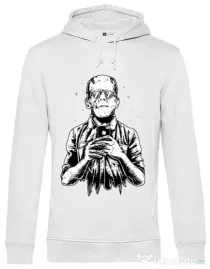 Hoodie barbat cu gluga Franselfiestein Alb