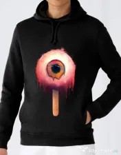 Hoodie barbat cu gluga Eyesicle Negru 