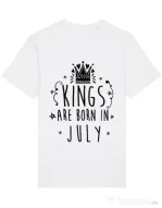 Tricou STANLEY STELLA barbat Kings are born in July Alb