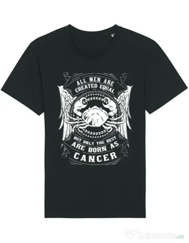 Tricou STANLEY STELLA barbat The best men are born as Cancer Negru
