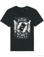Tricou STANLEY STELLA barbat The best men are born as Pisces Negru