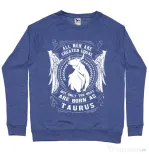 Bluza ADLER barbat The best men are born as Taurus Albastru melanj