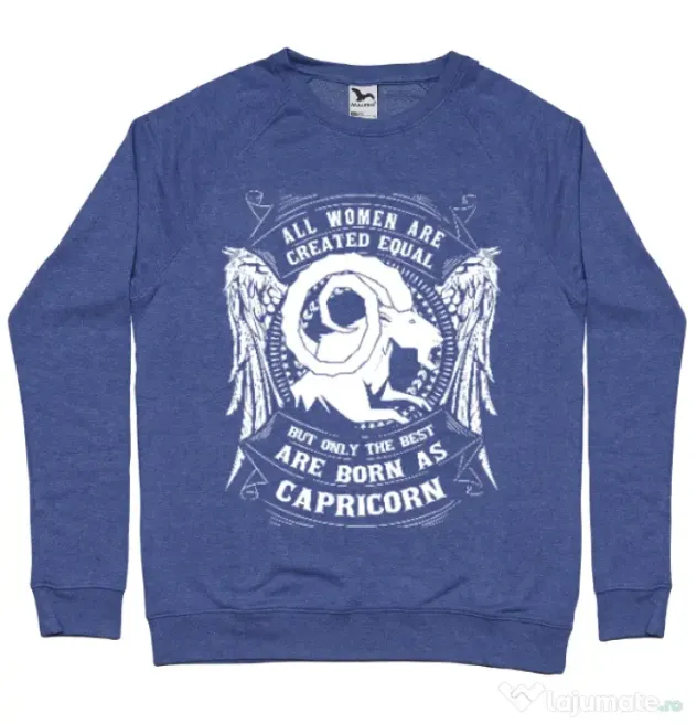 Bluza ADLER barbat The best women are born as Capricorn Albastru melanj
