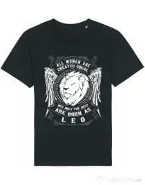 Tricou STANLEY STELLA barbat The best women are born as Leo Negru