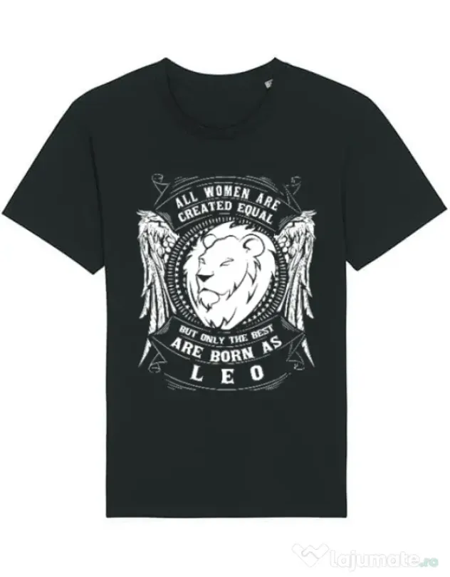 Tricou STANLEY STELLA barbat The best women are born as Leo Negru
