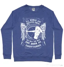 Bluza ADLER barbat The best women are born as Sagittarius Albastru melanj