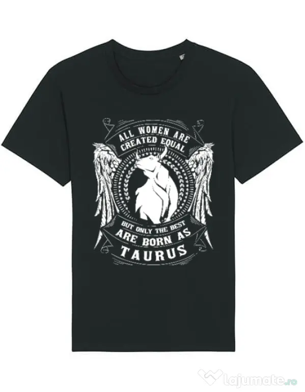 Tricou STANLEY STELLA barbat The best women are born as Taurus Negru