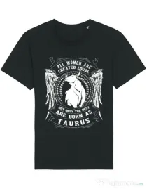 Tricou STANLEY STELLA barbat The best women are born as Taurus Negru