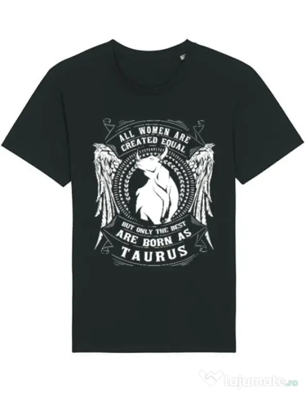 Tricou STANLEY STELLA barbat The best women are born as Taurus Negru