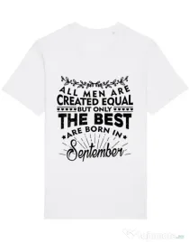 Tricou STANLEY STELLA barbat The best men are born in september Alb