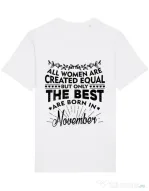 Tricou STANLEY STELLA barbat The best women are born in November Alb