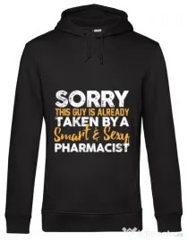 Hoodie barbat cu gluga This guy is taken Negru