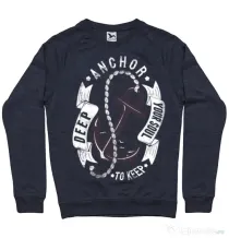 Bluza ADLER barbat Anchor your soul Denim inchis