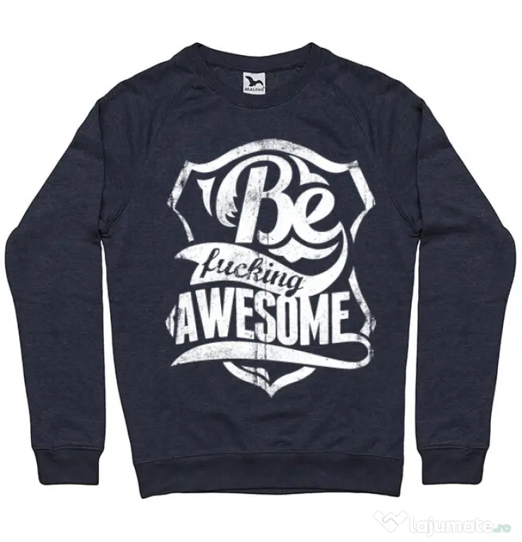 Bluza ADLER barbat Be awesome Denim inchis