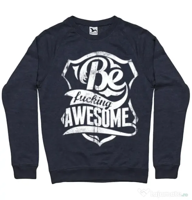 Bluza ADLER barbat Be awesome Denim inchis