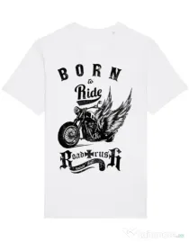 Tricou STANLEY STELLA barbat Born to ride Alb