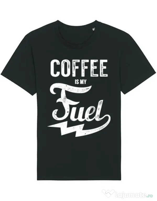 Tricou STANLEY STELLA barbat Coffee is my fuel Negru