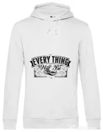 Hoodie barbat cu gluga Everything will be ok Alb