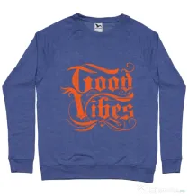 Bluza ADLER barbat Good vibes Albastru melanj