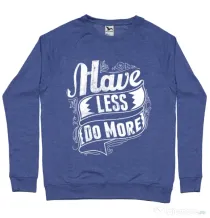 Bluza ADLER barbat Have less do more Albastru melanj
