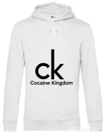 Hoodie barbat cu gluga Cocaine kingdom Alb