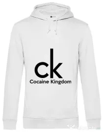 Hoodie barbat cu gluga Cocaine kingdom Alb