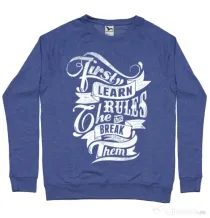Bluza ADLER barbat Learn the rules Albastru melanj