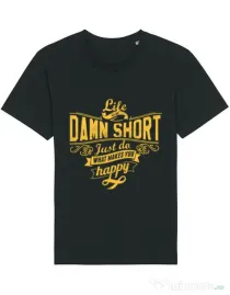 Tricou STANLEY STELLA barbat Life is so damn short Negru