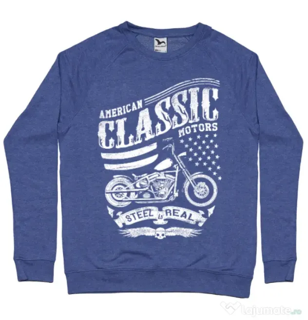 Bluza ADLER barbat Steel is real Albastru melanj