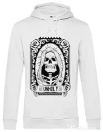 Hoodie barbat cu gluga Unholy Alb