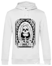 Hoodie barbat cu gluga Unholy Alb