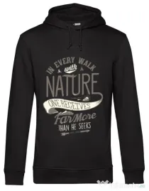 Hoodie barbat cu gluga Walk of nature Negru
