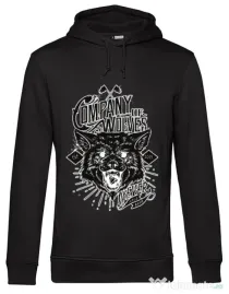 Hoodie barbat cu gluga Company of wolves Negru