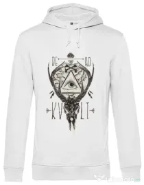 Hoodie barbat cu gluga Dead kult Alb