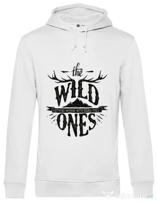 Hoodie barbat cu gluga The Wild Ones Alb