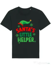 Tricou STANLEY STELLA barbat Santas little helper Negru