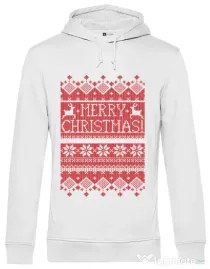 Hoodie barbat cu gluga Greetings Alb