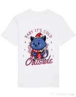 Tricou STANLEY STELLA barbat Its cold outside Alb