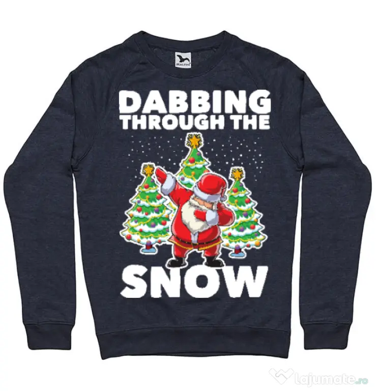 Bluza ADLER barbat Dabbing Santa Denim inchis