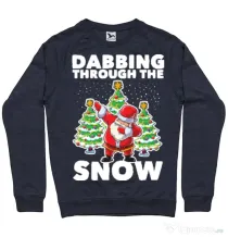 Bluza ADLER barbat Dabbing Santa Denim inchis