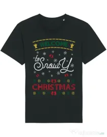 Tricou STANLEY STELLA barbat Snowy Christmas Negru