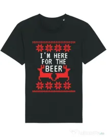Tricou STANLEY STELLA barbat Here for the beer Negru
