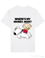 Tricou STANLEY STELLA barbat Where s my money Alb